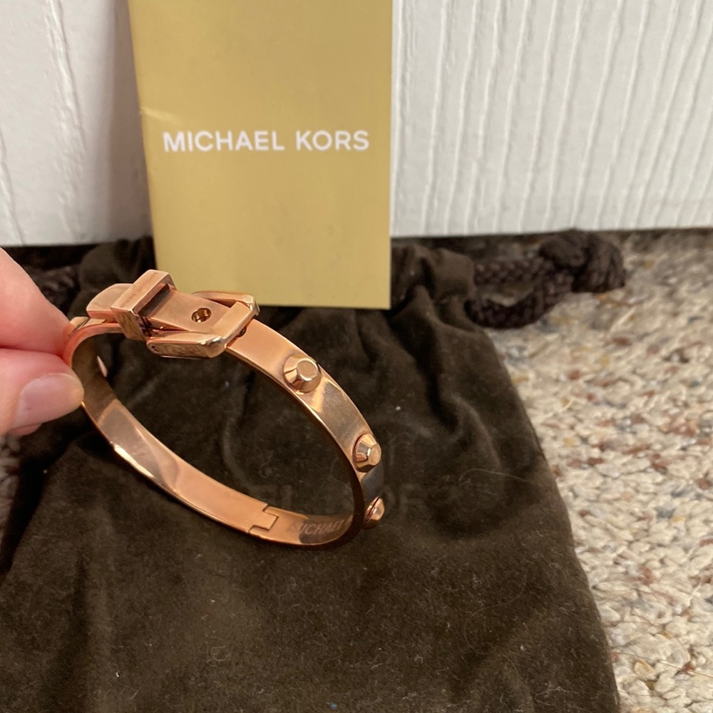 Michael Kors Rose Gold Belt Bracelet - Picture 3 of 8